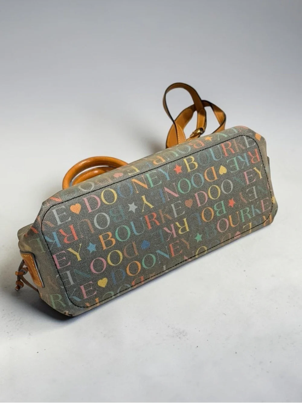 Dooney & Bourke Doodle Sac Tote Satchel Heart Charm